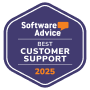 Image of the Software Advice Best Customer Support 2025 award icon